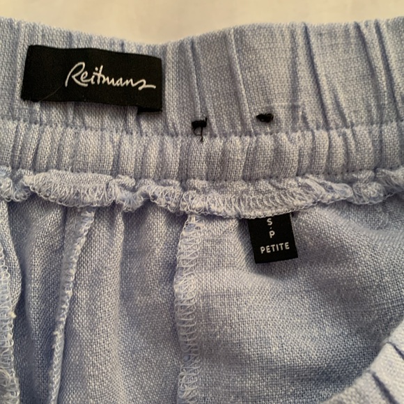 BNWOT - Reitmans Light blue wide leg linen pants - Small Petite - Picture 6 of 10